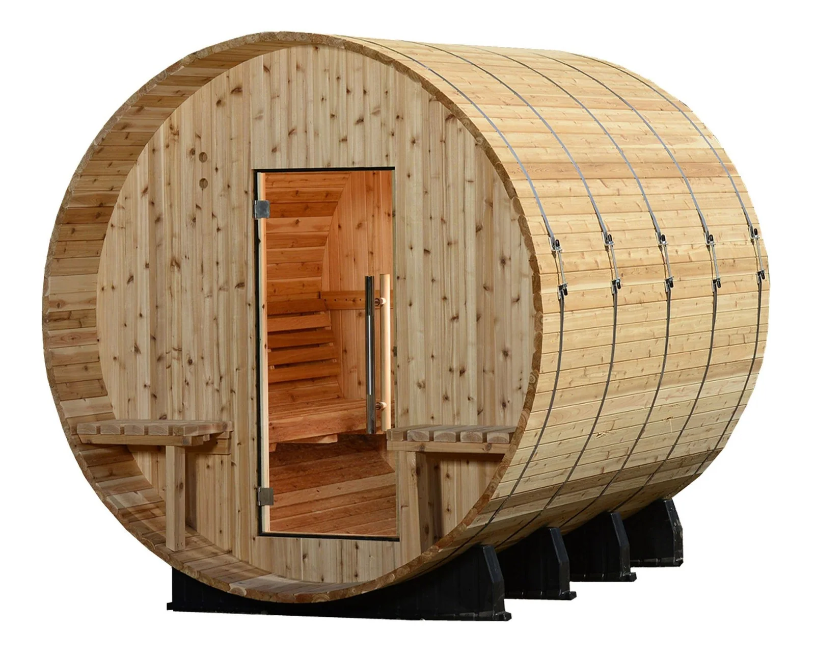 Almost Heaven Saunas Grandview 4-6 Person Canopy Barrel Sauna, manufacturer product image