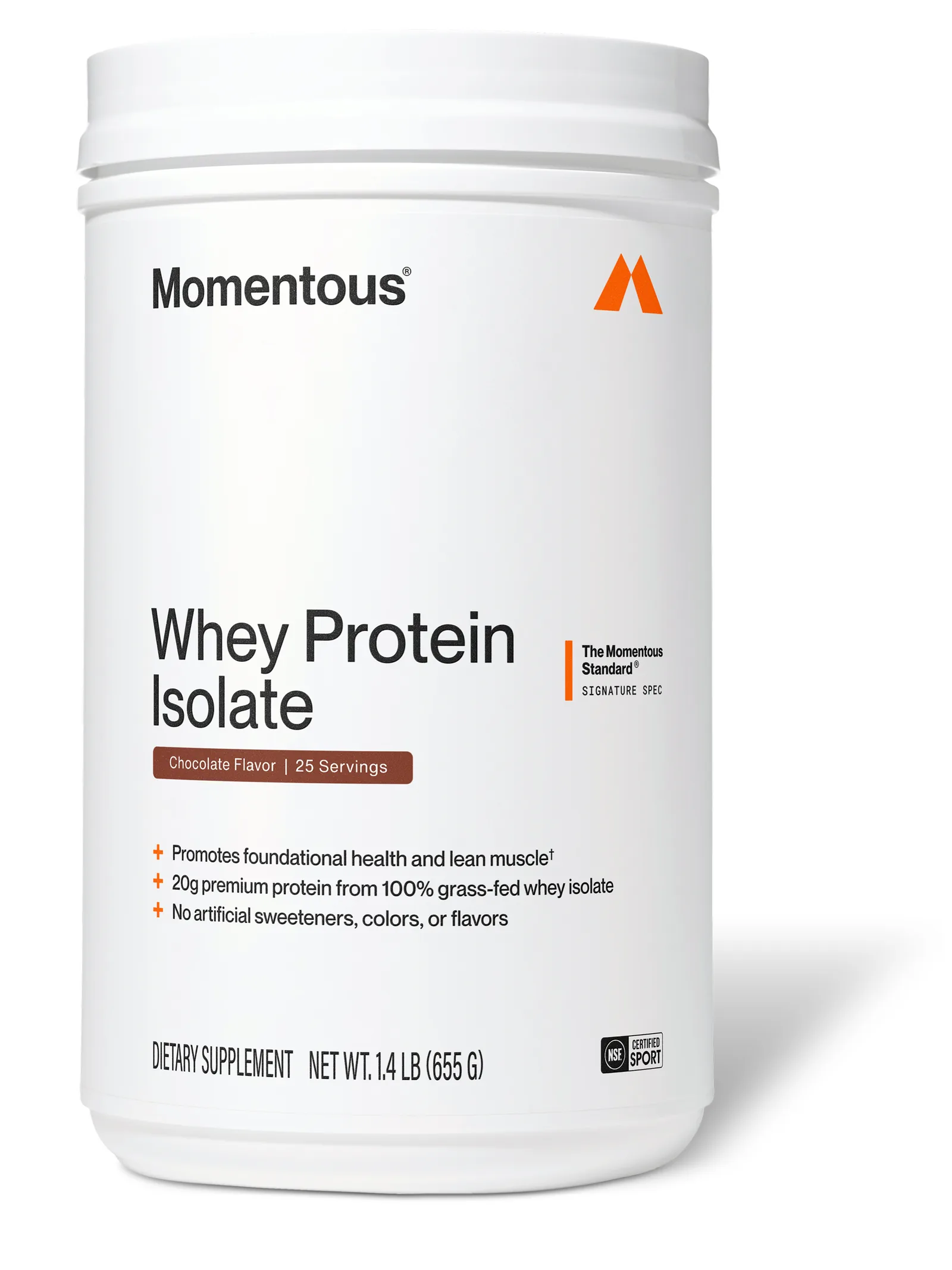 Momentous Whey Protein Isolate, manufacturer product image